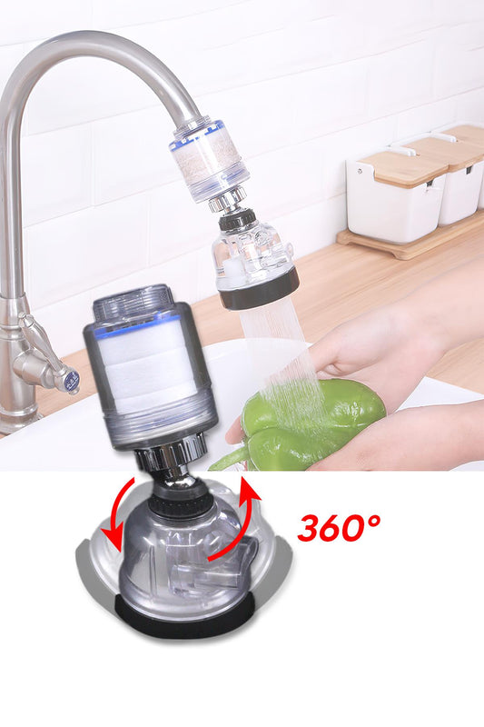 Filtreli 360 Derece Döner Tasarruflu Oynar Başlıklı Musluk Başlığı