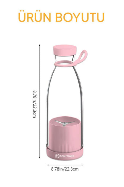 Şık Tasarımlı Şişe Shaker 420ml Pembe