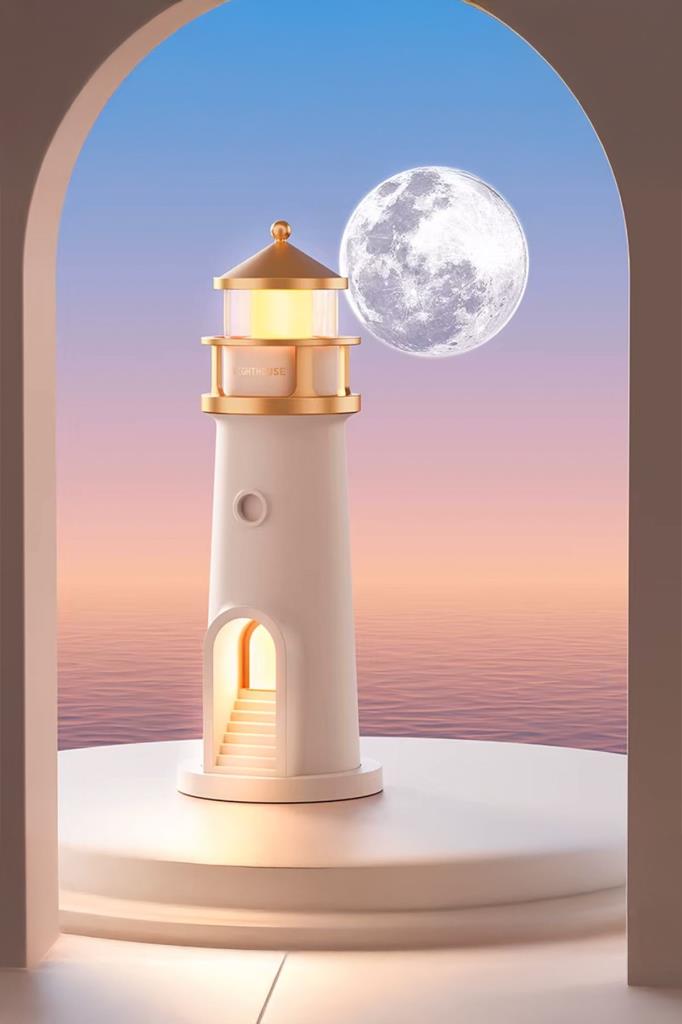 Deniz Feneri Görünümlü Bluetoothlu Hoparlör Ve Gece Lambası