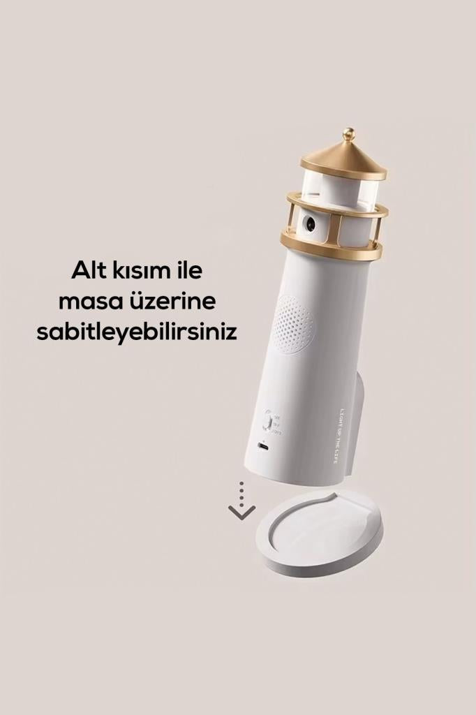 Deniz Feneri Görünümlü Bluetoothlu Hoparlör Ve Gece Lambası