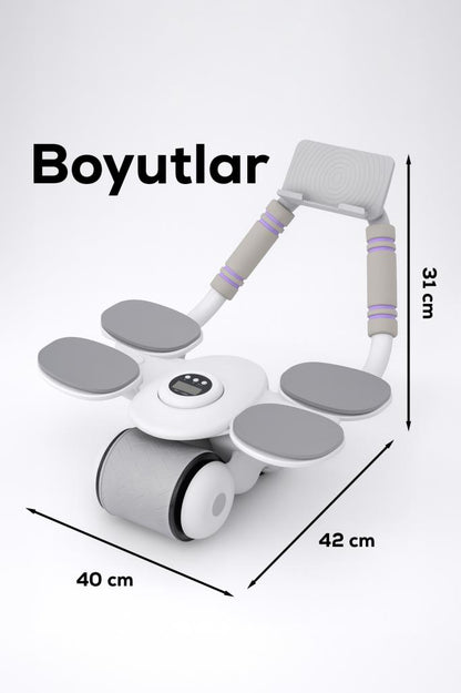 Dijital Ekranlı, Dirsek Destekli, Zamanlayıcılı AB Roller Karın ve Bel Egzersiz Aleti