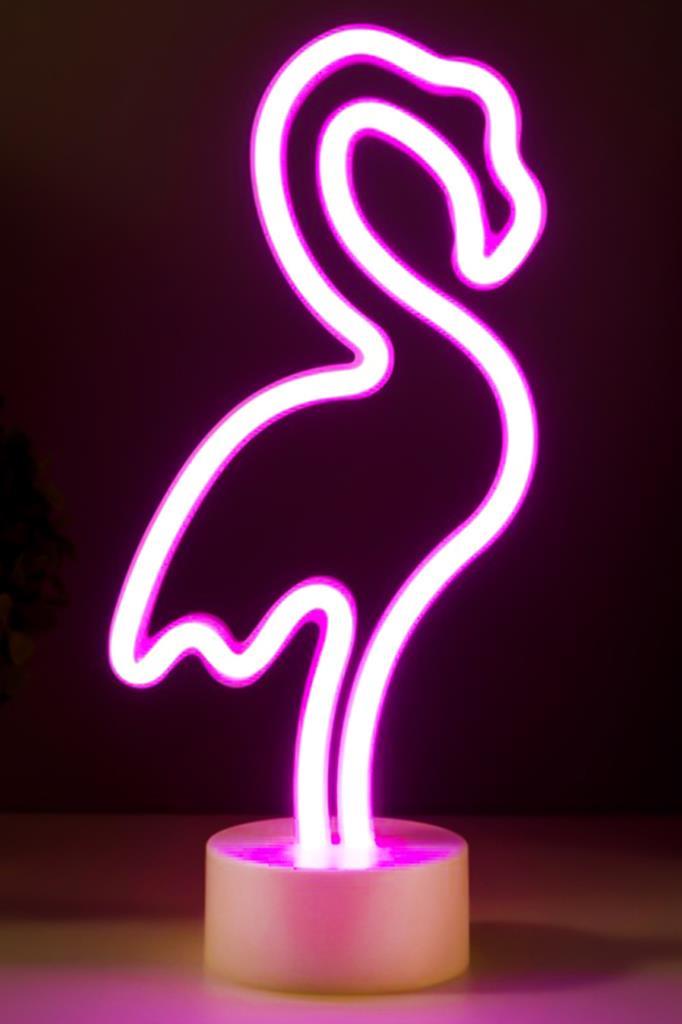 (KIRILABİLİR) DP-87 Dekoratif Flamingo Neon Led Işıklı Gece Lambası