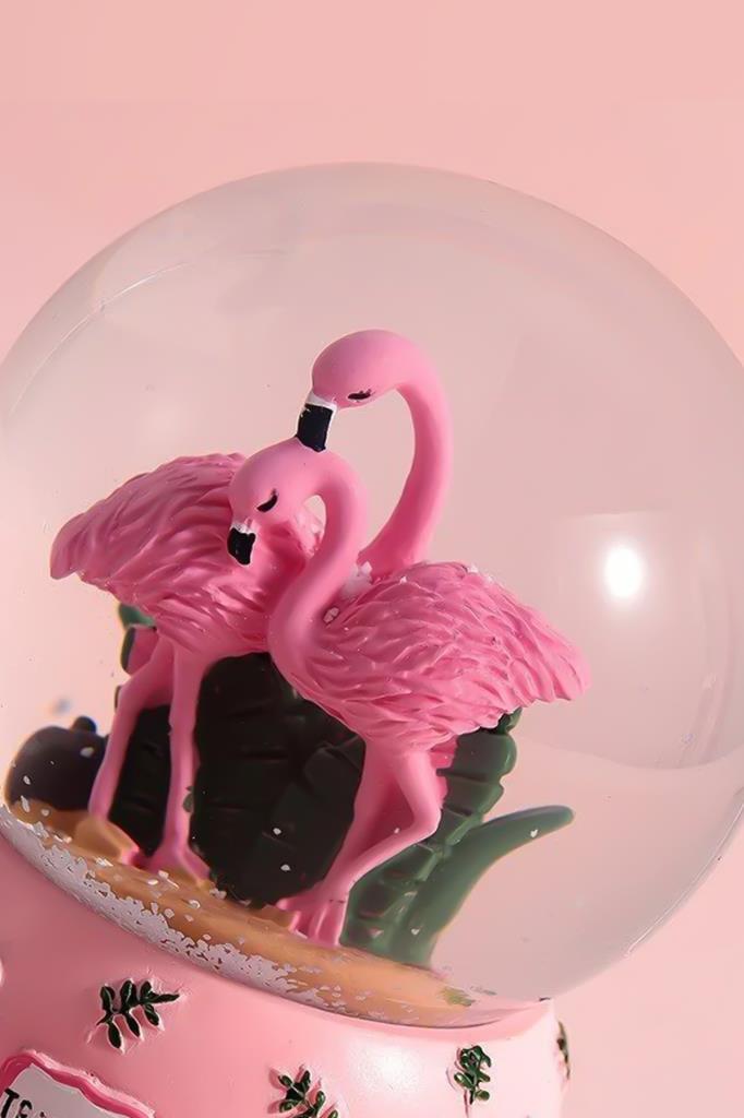 Flamingo Tasarımlı Işıklı Kar Küresi