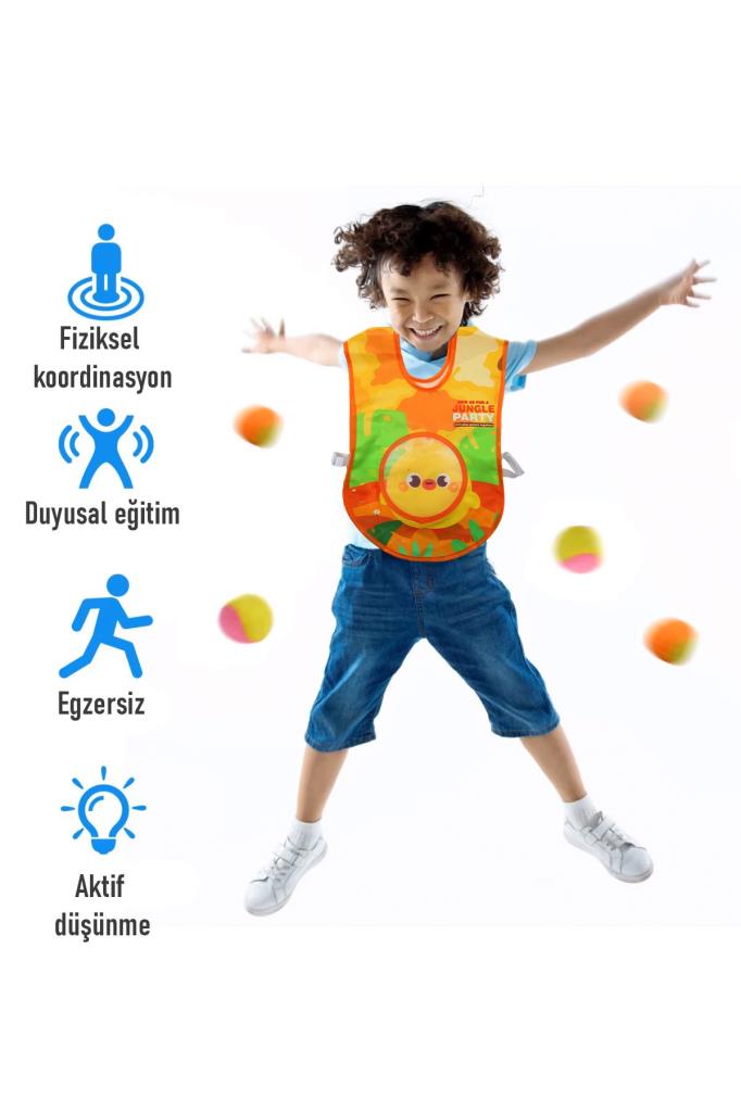 Giyilebilir Yapışkanlı Yakantop Oyunu