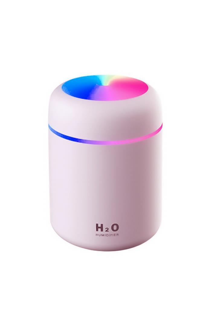 H2o Humidifier Hava-Oda- Araç Nemlendirici Led Işıklı Buhar Makinesi Pembe