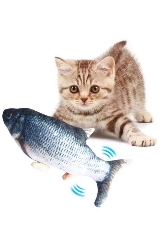Hareketli Titreşimli Oynayan Balık Kedi Oyuncak MJGN-52B