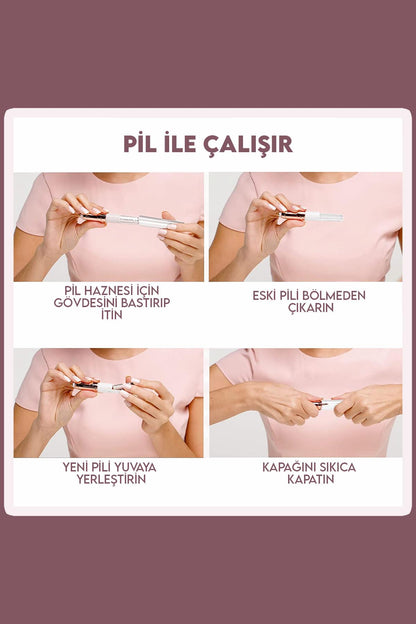 İnce Uçlu Yüz Tüy Alıcı Kaş Bıyık Kıl Epilasyon Aleti Flawless