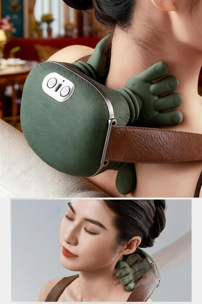 Isıtmalı El Şekilli Taşınabilir Şarjlı Masaj Cihazı- Boyun, Sırt, Bacak ve Omuz