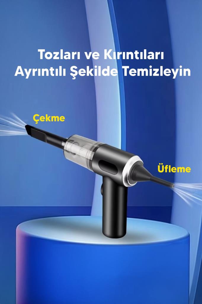 Kablosuz Elektrikli Araç İçi Vakum Temizleyici