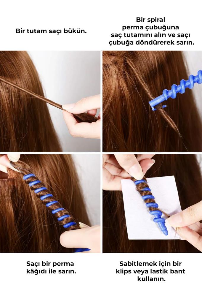 Kalın Model Spiral Saç Kıvırma Aparatı