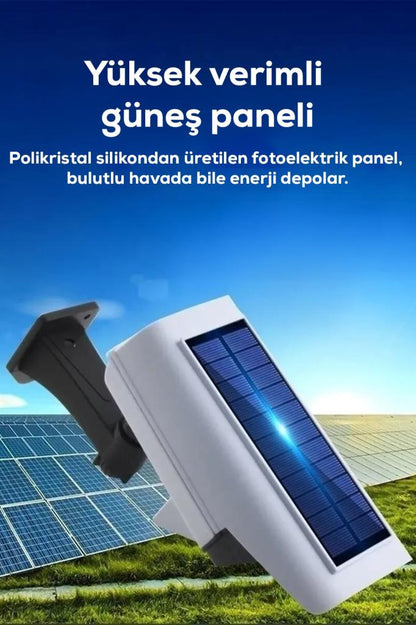 Kamera Görünümlü Güneş Enerjili Sensörlü LED Lamba