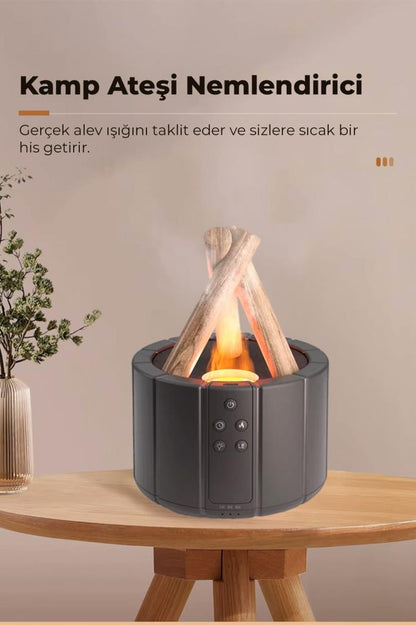 Kamp Ateşi Görünümlü Uzaktan Kumandalı Buhar Makinesi 250ML