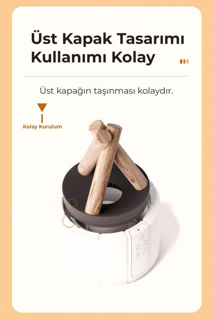 Kamp Ateşi Görünümlü Uzaktan Kumandalı Buhar Makinesi 250ML