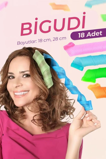 Kancalı Saç Şekillendirici 18'li Bigudi Seti