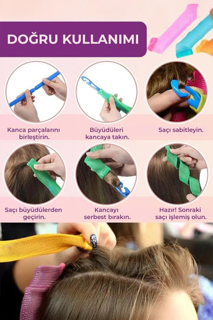 Kancalı Saç Şekillendirici 18'li Bigudi Seti