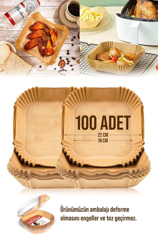 Kare Şekilli Airfryer Pişirme Kağıdı 100 Adet