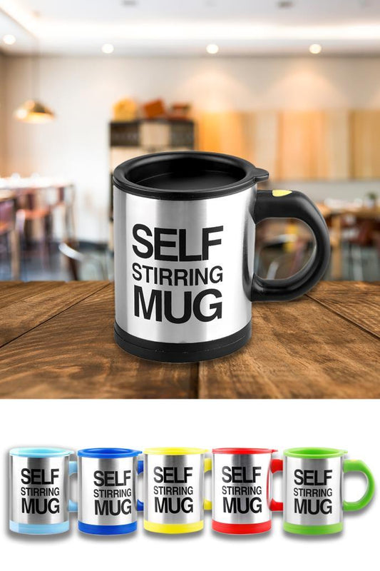 Karıştırıcılı Kupa Termos Mikser Bardak Self Stirring Mug Çok Renkli