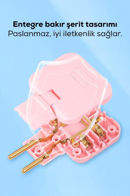 Katlanabilir 3 Girişli Çoklu Priz Adaptörü