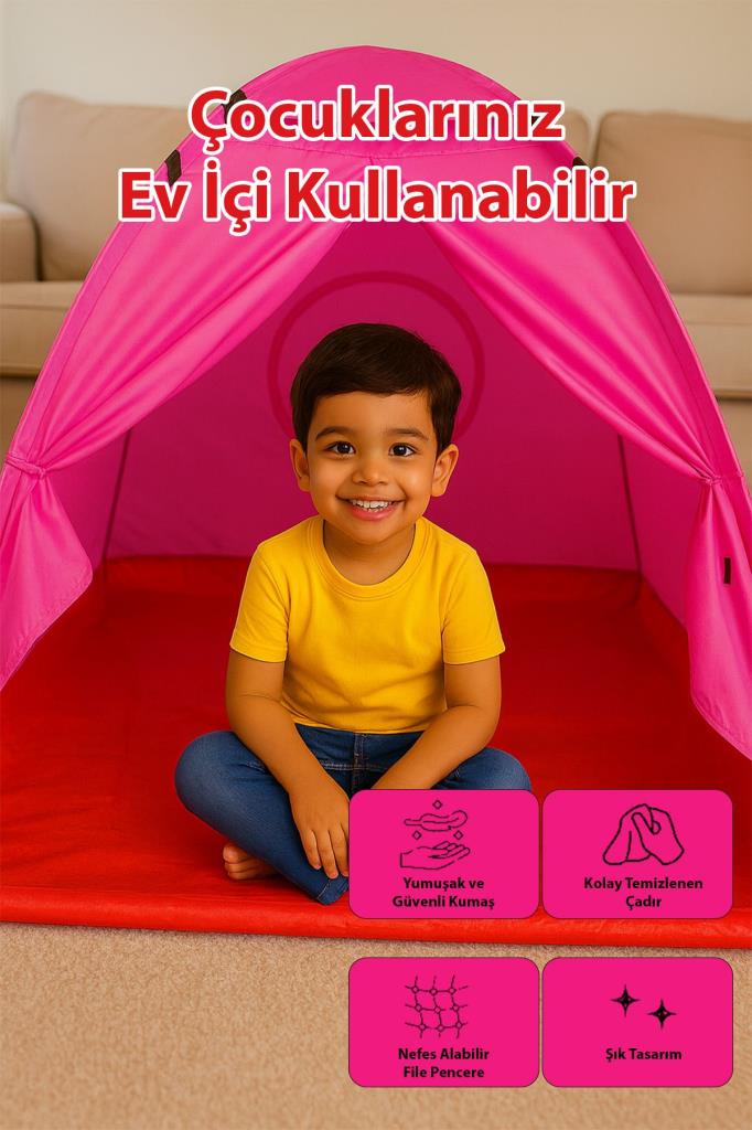 Katlanabilir Çocuk Oyun Çadırı İnek Desenli