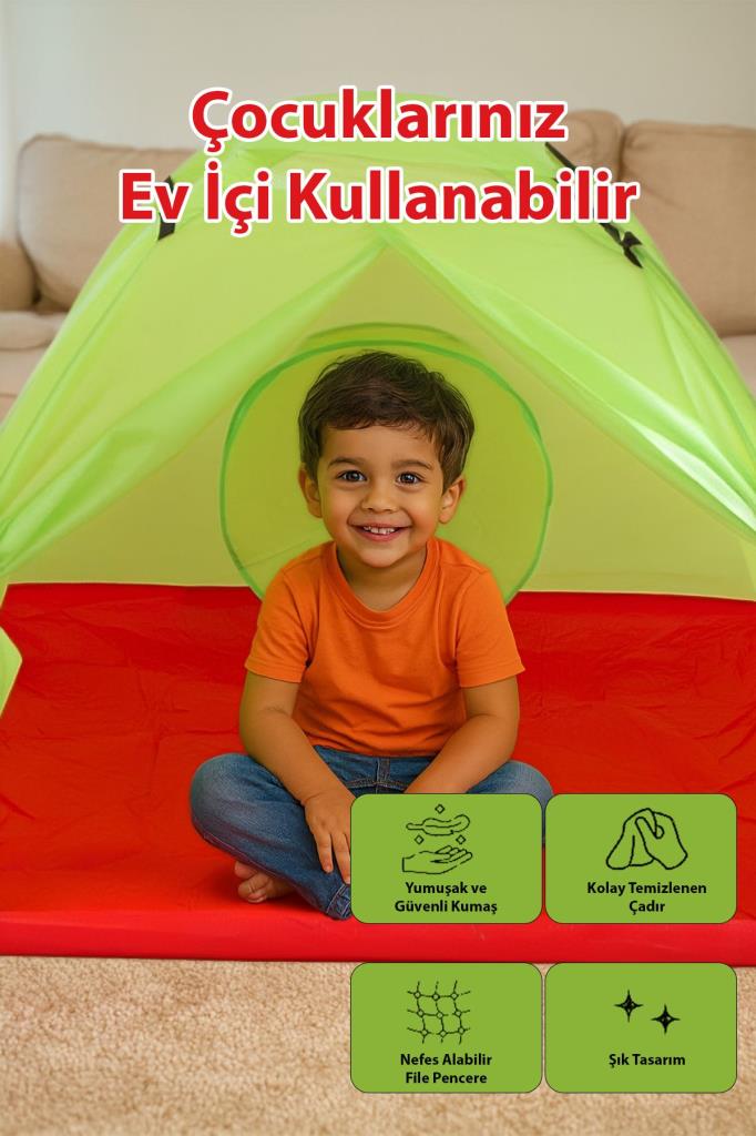 Katlanabilir Çocuk Oyun Çadırı Timsah Desenli