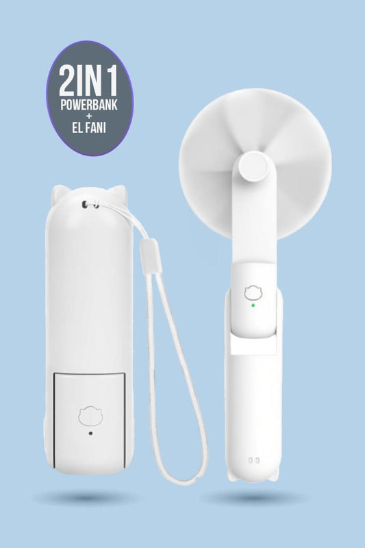 Katlanabilir Powerbank Özellikli El Fanı