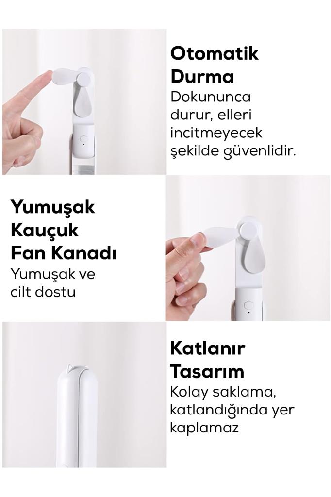 Katlanabilir Powerbank Özellikli El Fanı