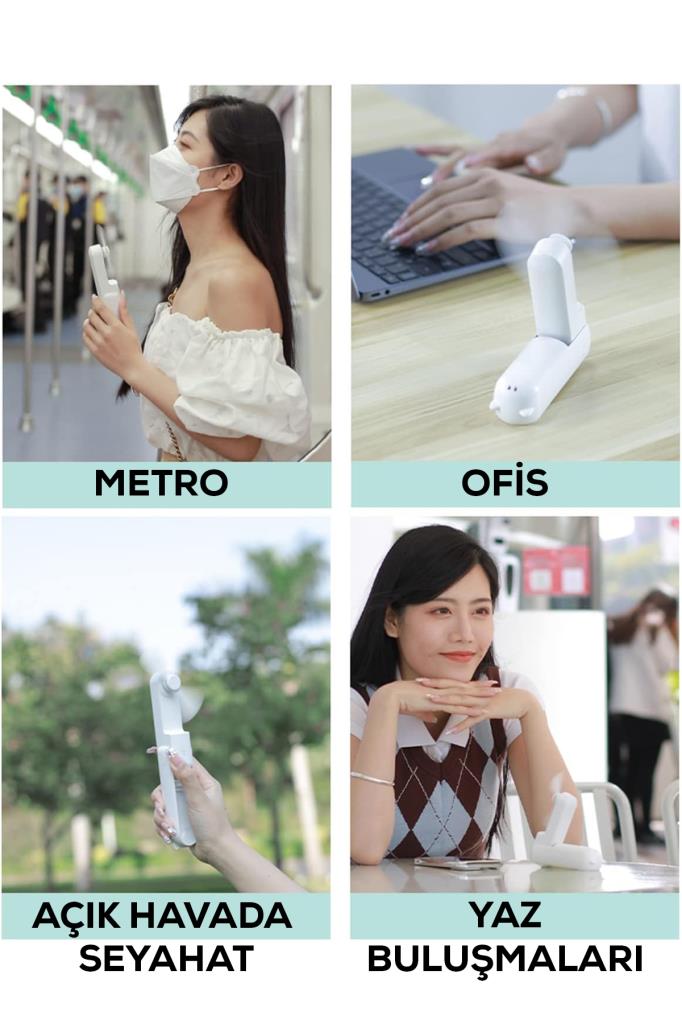 Katlanabilir Powerbank Özellikli El Fanı