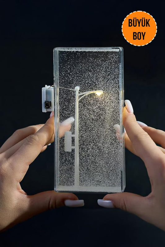 Kendin Yap Kar Efekti LED Işıklı Gece Lambası DIY