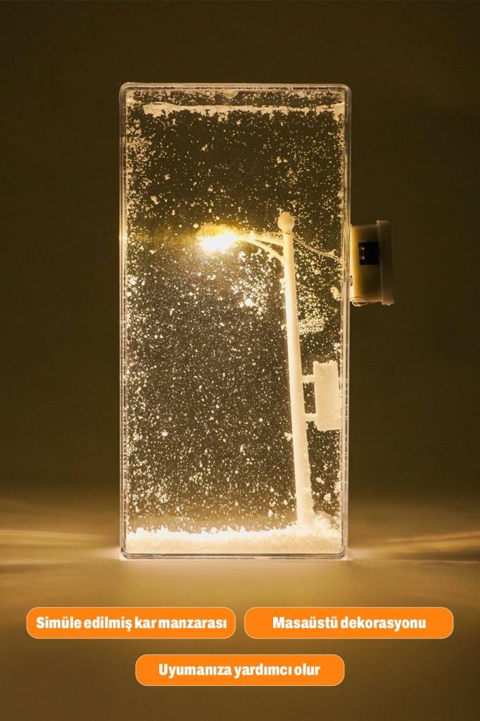 Kendin Yap Kar Efekti LED Işıklı Gece Lambası DIY