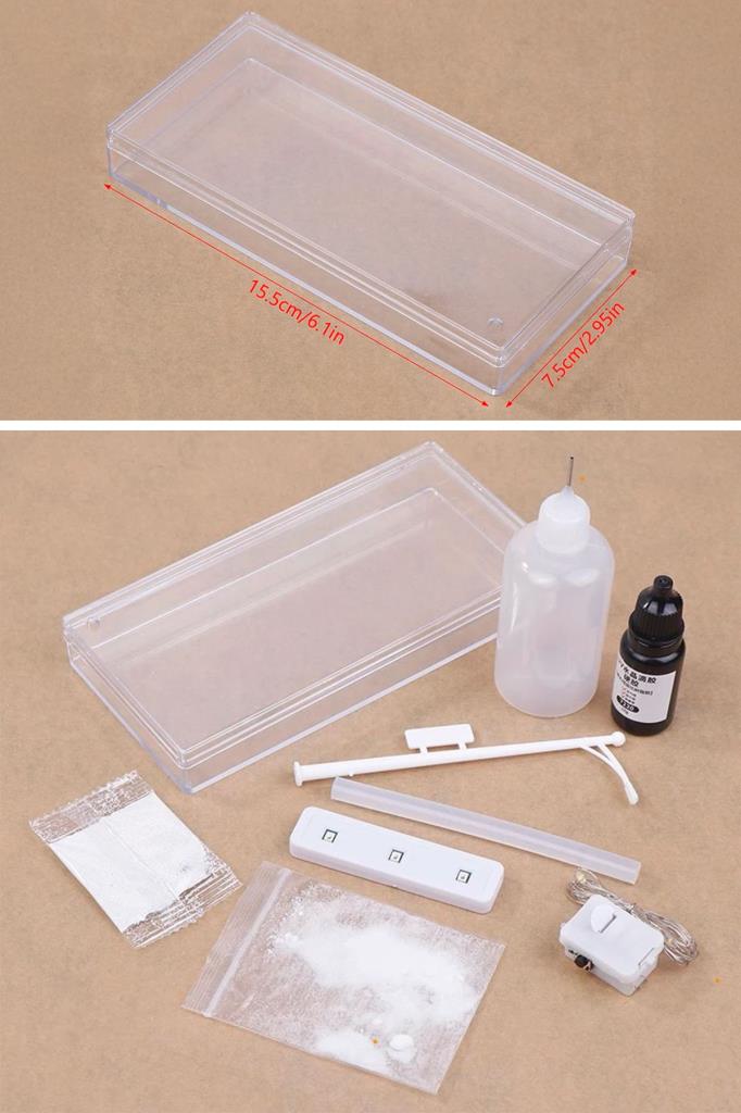 Kendin Yap Kar Efekti LED Işıklı Gece Lambası DIY