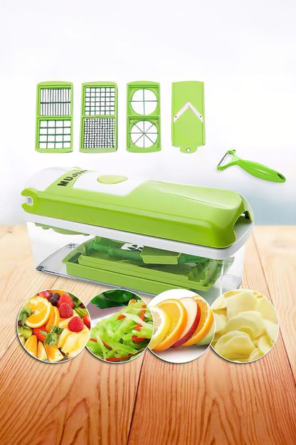 (KIRILABİLİR)Nicer Dicer Plus Doğrayıcı Rende Mutfak Robotu Çok Fonksiyonlu Meyve Sebze Dilimleyici 10 Parça