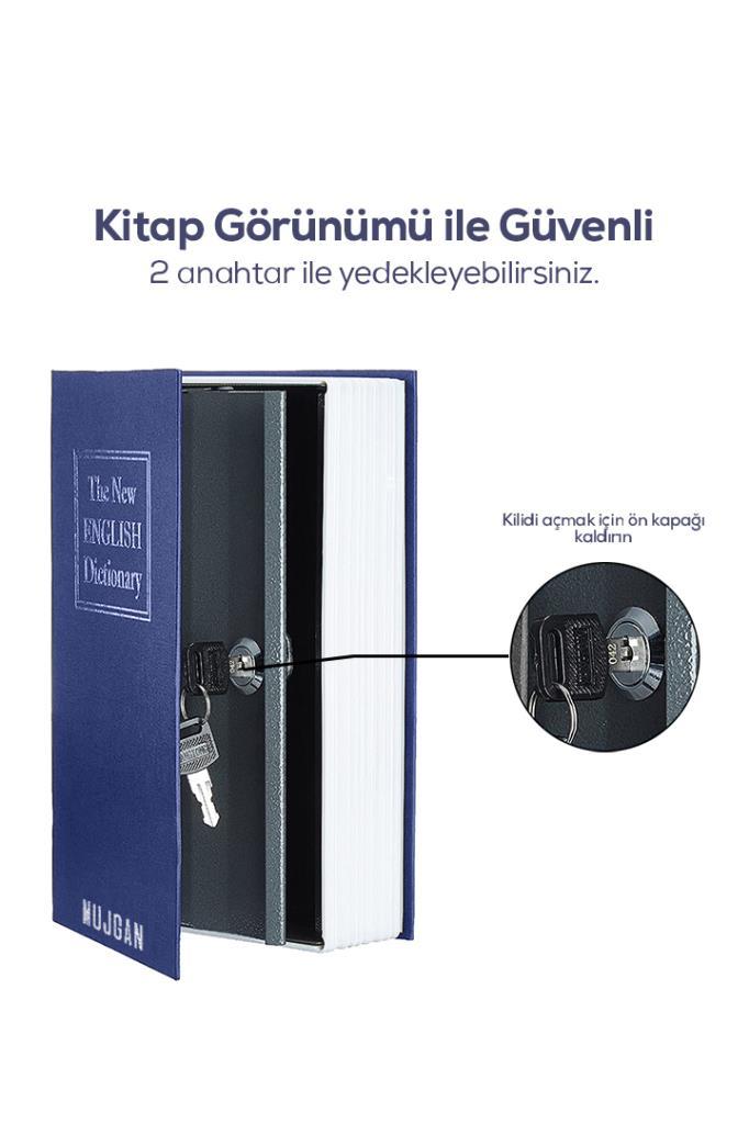 Kitap Görünümlü Gizli Kasa Lacivert