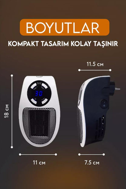 Kumandalı Mini Fanlı Isıtıcı