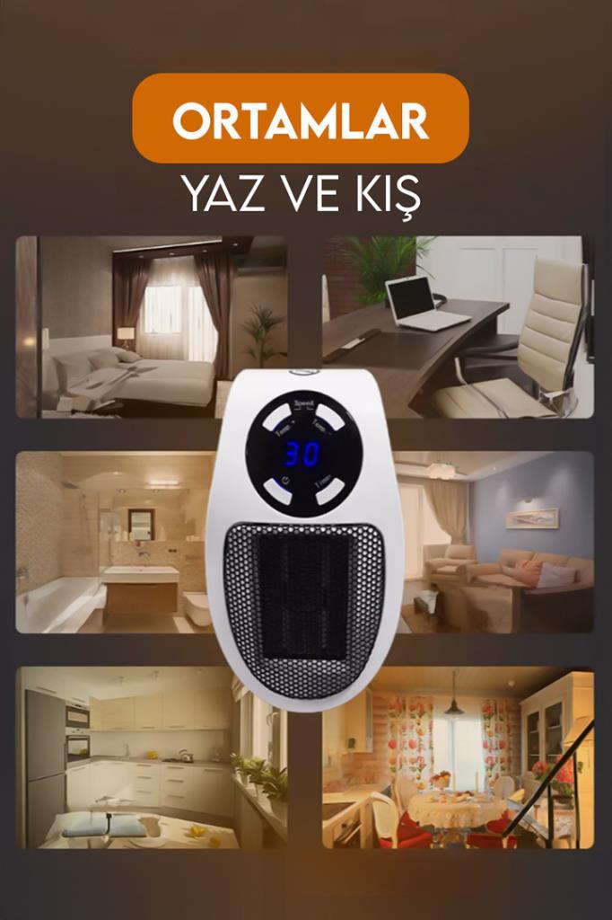 Kumandalı Mini Fanlı Isıtıcı