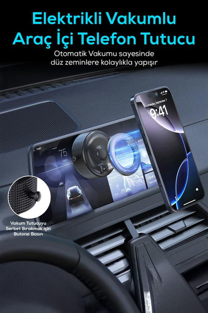 Magsafe Özellikli Vakumlu Araç İçi Telefon Tutucu