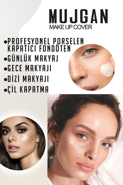 Make Up Cover Porselen Kapatıcı - 212 + Klasik Kaşık Fırça