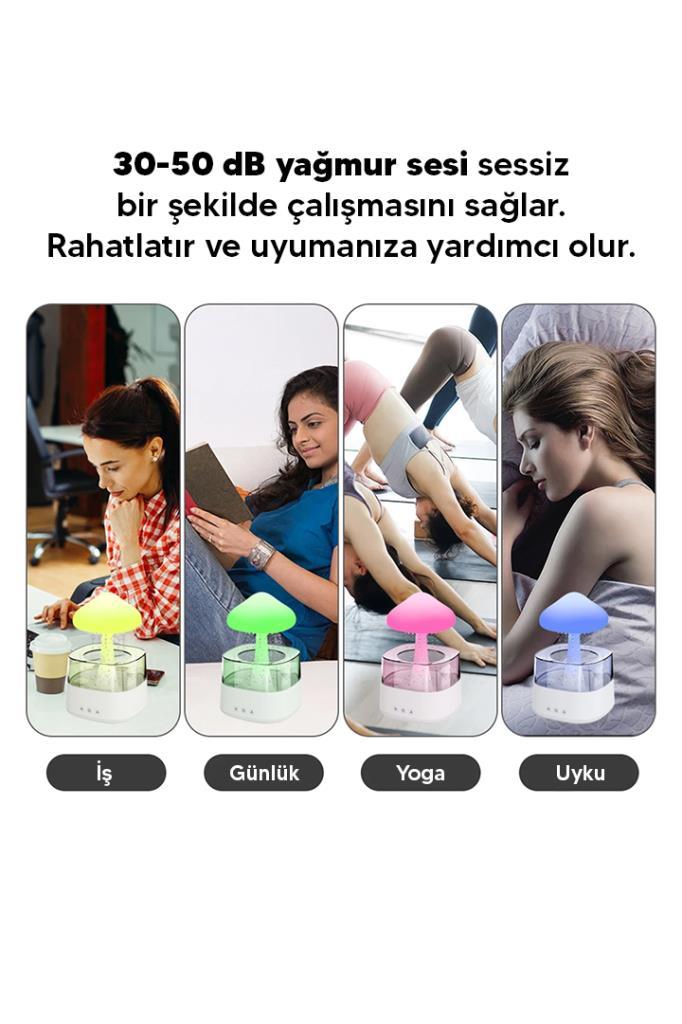 Mantar Şekilli Yağmurlu Hava Nemlendirici