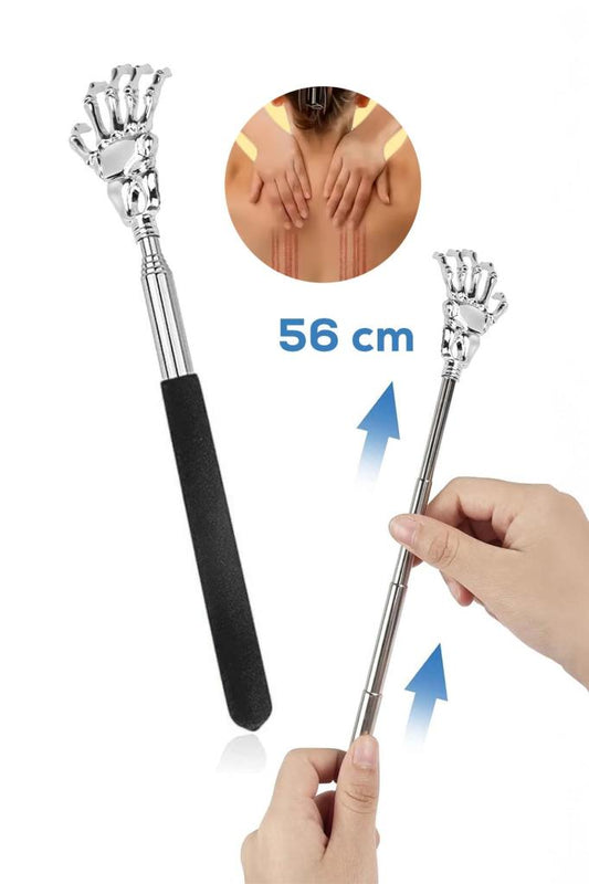 Metal El Şekilli Ayarlanabilir Sırt Kaşıma Çubuğu Siyah