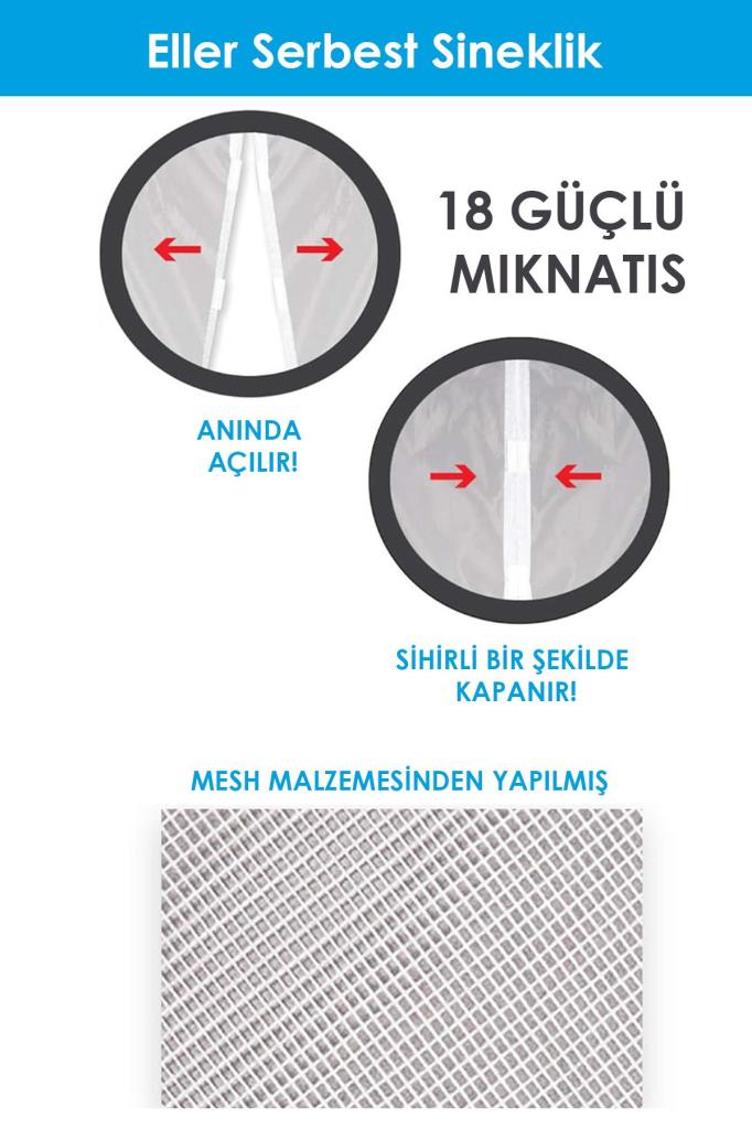Mıknatıslı Kapı Sinekliği 210x100 CM