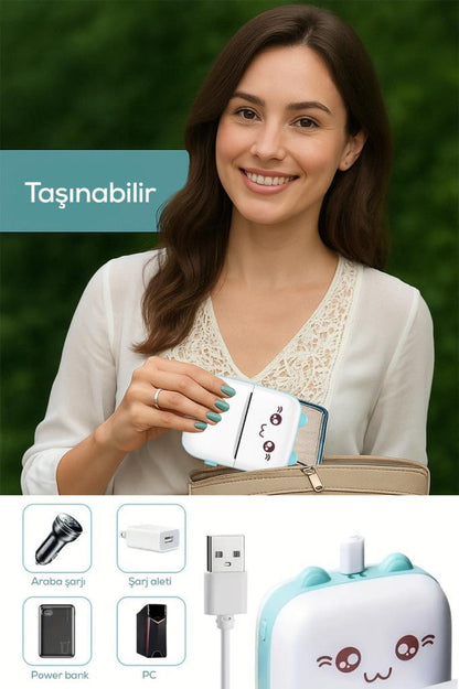 Mini Taşınabilir Bluetoothlu Termal Yazıcı