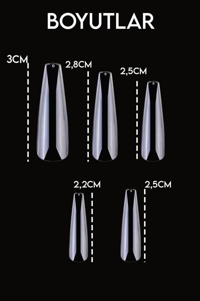 100'lü Şeffaf Takma Tırnak T80