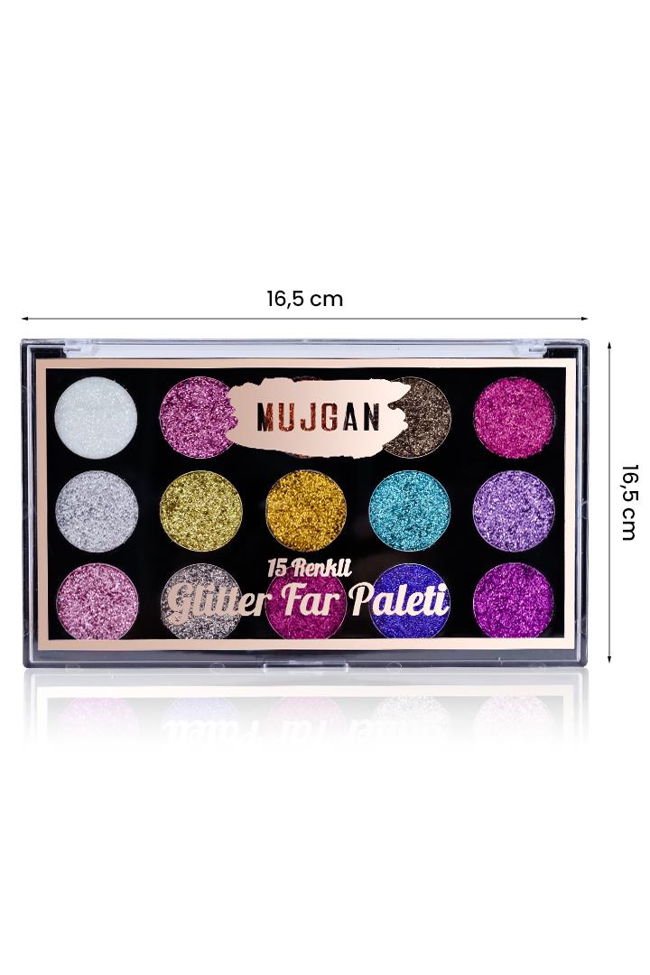 (KIRILABİLİR) Glitter 15'li Simli Far Paleti No:1