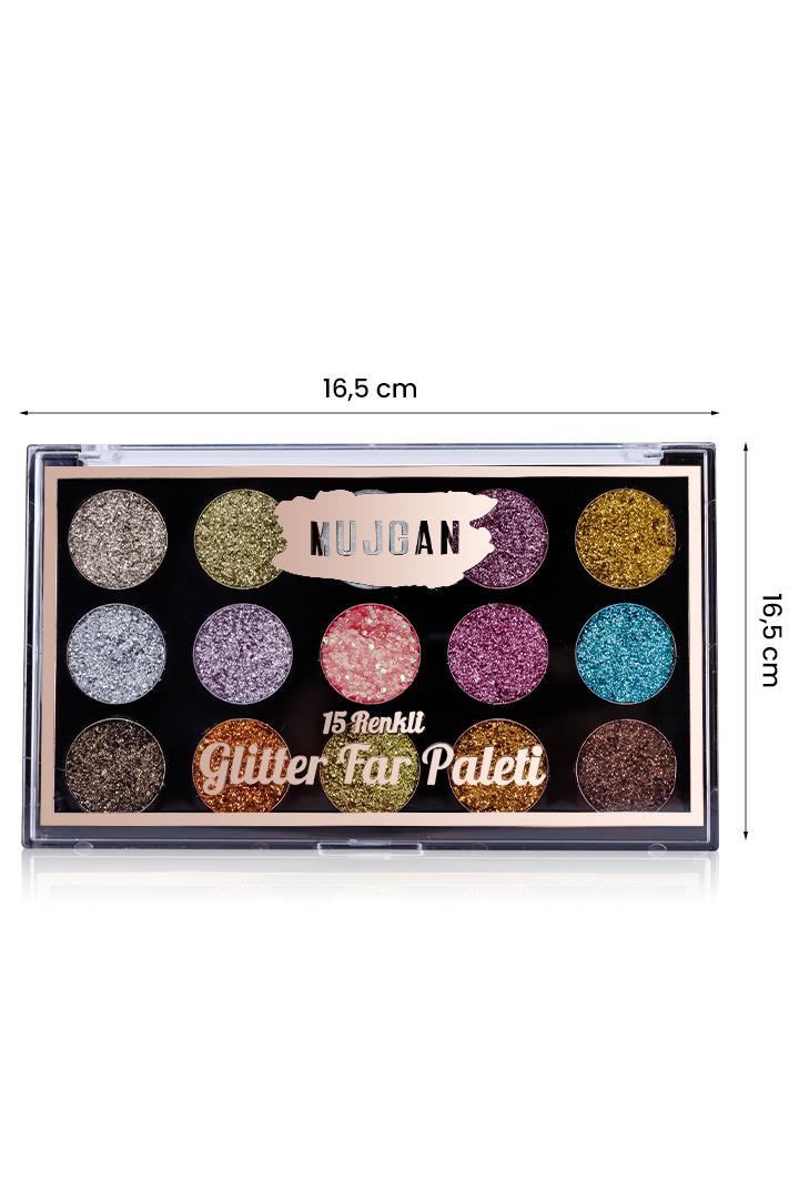 (KIRILABİLİR) Glitter 15'li Simli Far Paleti No:2