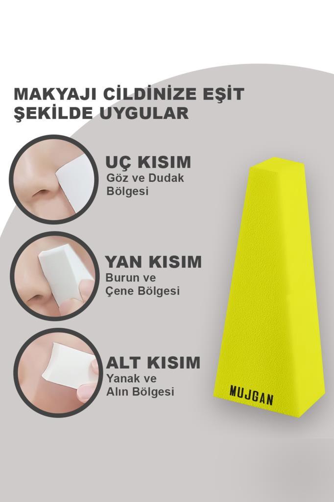 24'lü Üçgen Şekilli Dilimli Sünger Seti Sarı