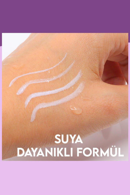 Ponponlu Beyaz Kalem Eyeliner