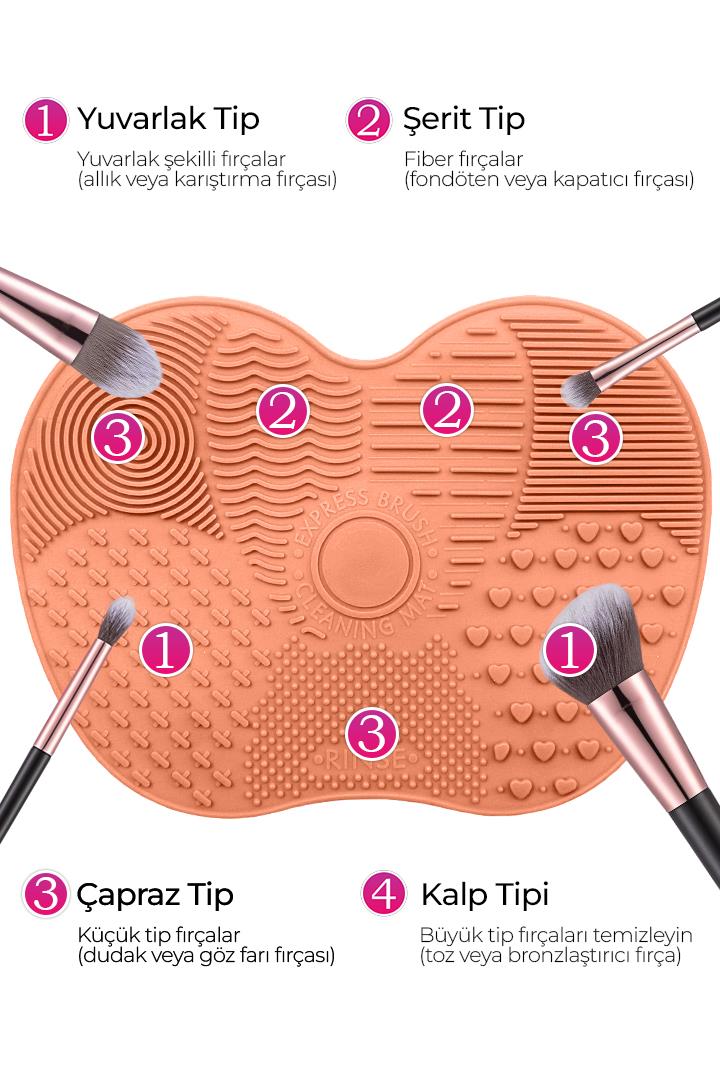 Makyaj Fırçası Temizleme Matı Yavru Ağzı
