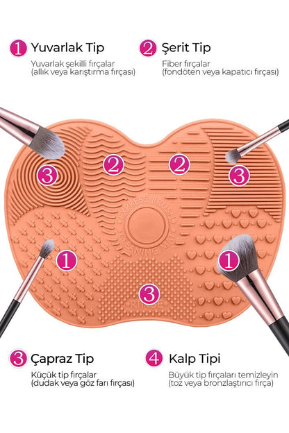 Makyaj Fırçası Temizleme Matı Yavru Ağzı