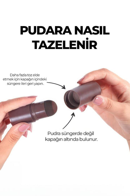 Beyaz Saçlar İçin Kapatıcı Stick Kahverengi