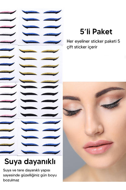 5'li Klasik Yapışkanlı Eyeliner