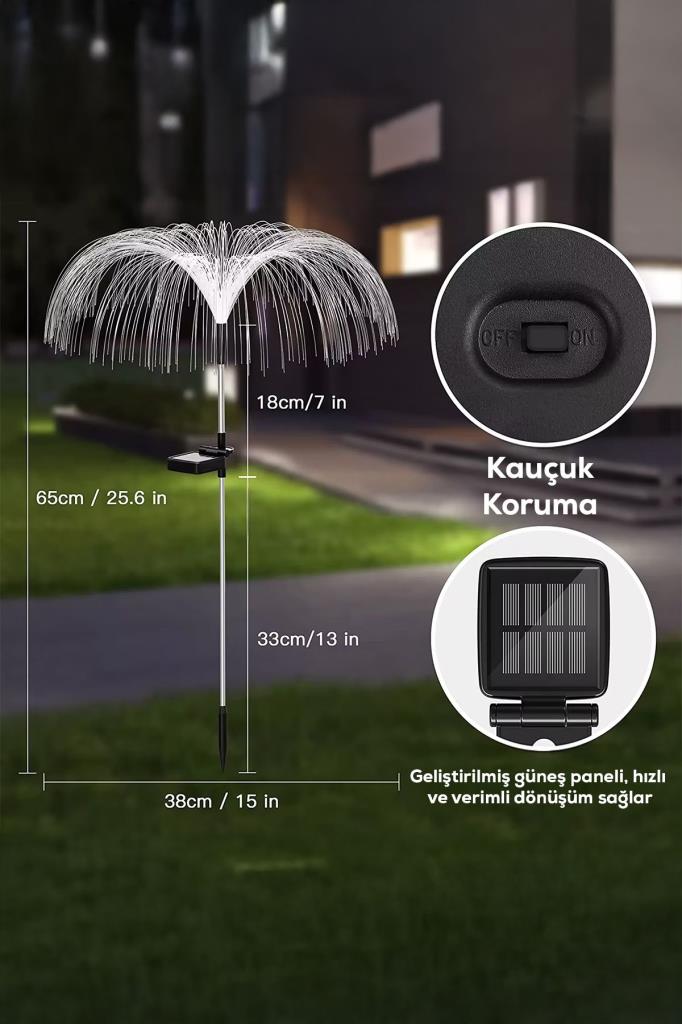 Otomatik Güneş Enerjili 2’li Solar Bahçe Lambası